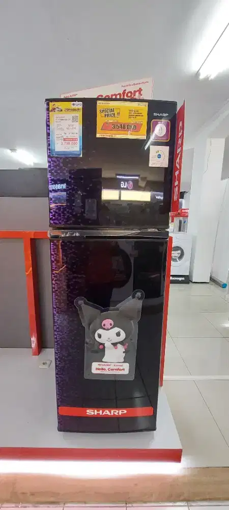 Kulkas Sharp 2 pintu 256L Kredit Tanpa DP Langsung ACC