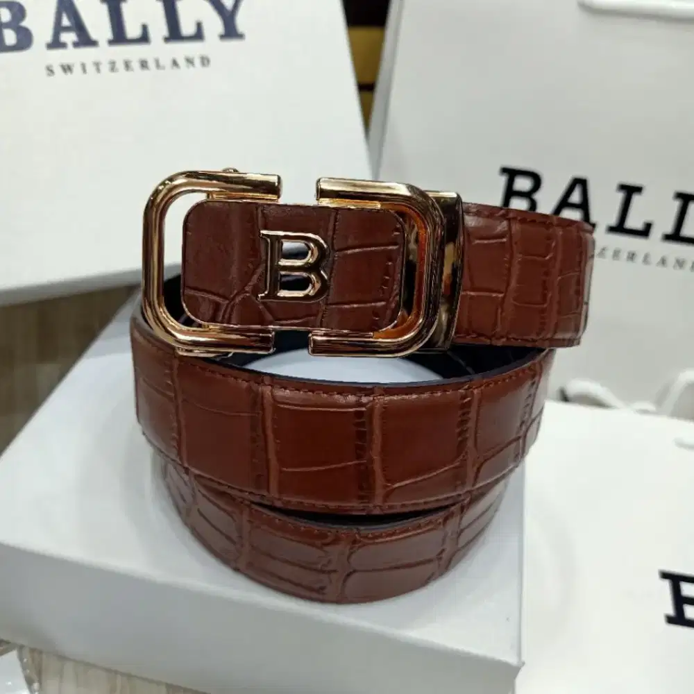 IKAT PINGGANG BALLY CROCO GOLD IMPORT