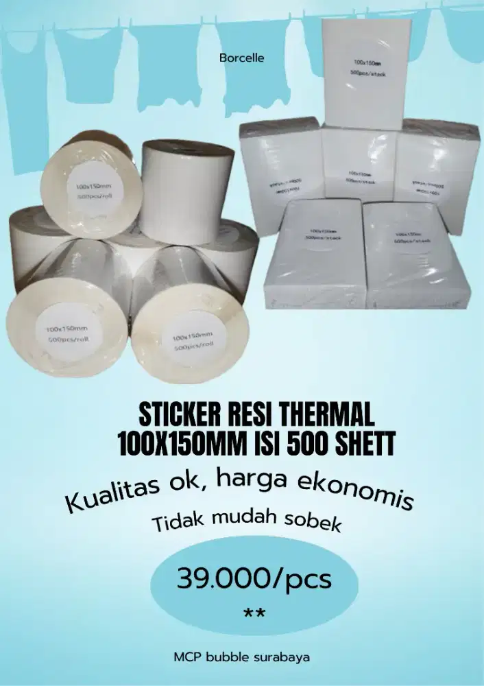 TSTIKER THERMAL 100X150MM ISI 500 SHEET