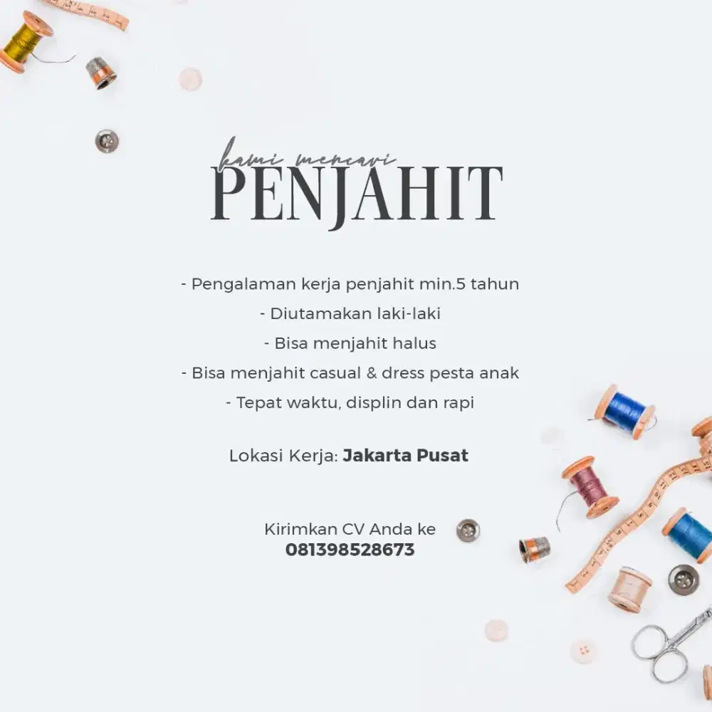 Penjahit Dress Pesta Anak