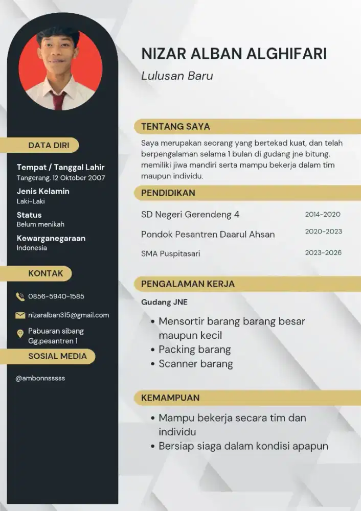 Saya mencari lowongan pekerjaan