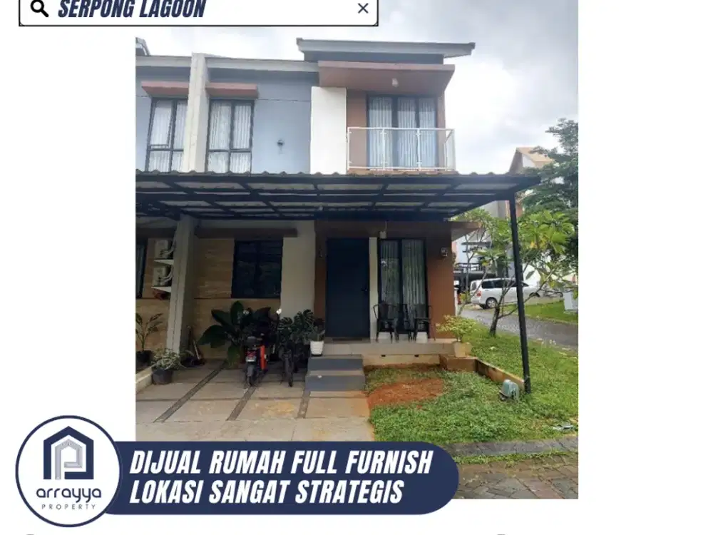 DIJUAL RUMAH 2 LANTAI FULL FURNISH SERPONG LAGOON (EN 677)