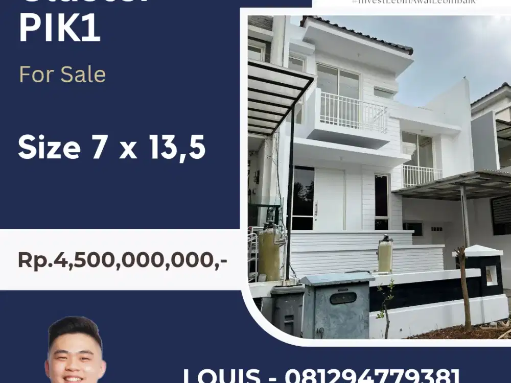 JUAL RUMAH PIK1 TERMURAH CLUSTER FAVORIT