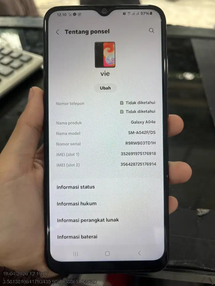 Samsung A04E 3/32 (Mulus Like New)