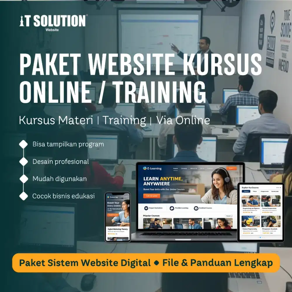 Paket Website Kursus Online/Training Profesional