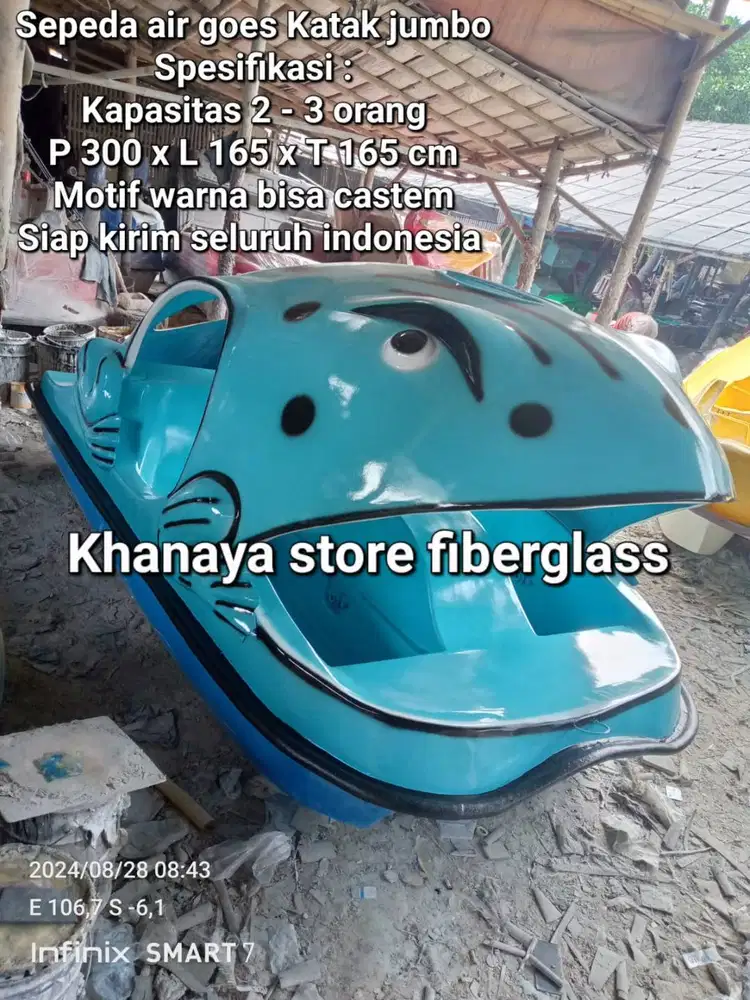 Permainan danau bebek gowes/Sepeda air katak jumbo goes di air terbaru
