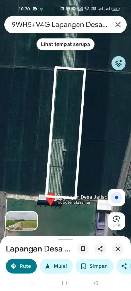 Dijual tanah sawah nempel desa status tanah kuning