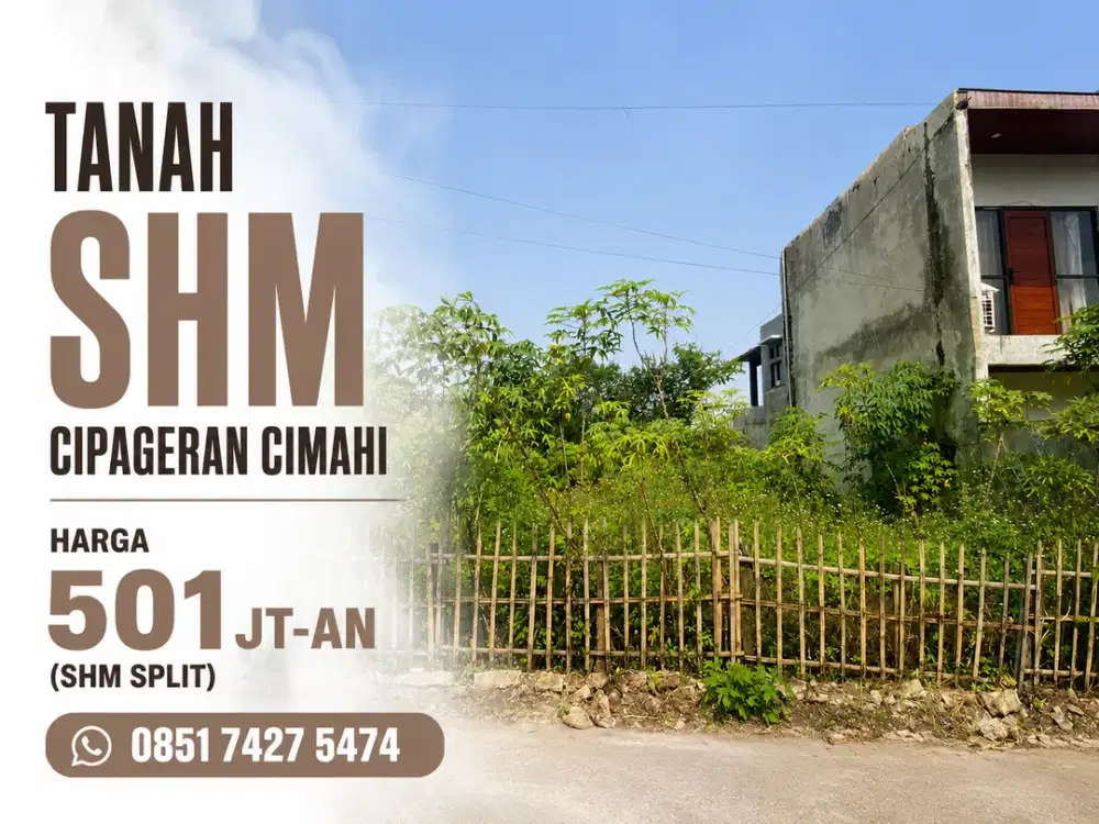 Tanah Kavling Strategis SHM Permata Cipageran Cimahi Utara