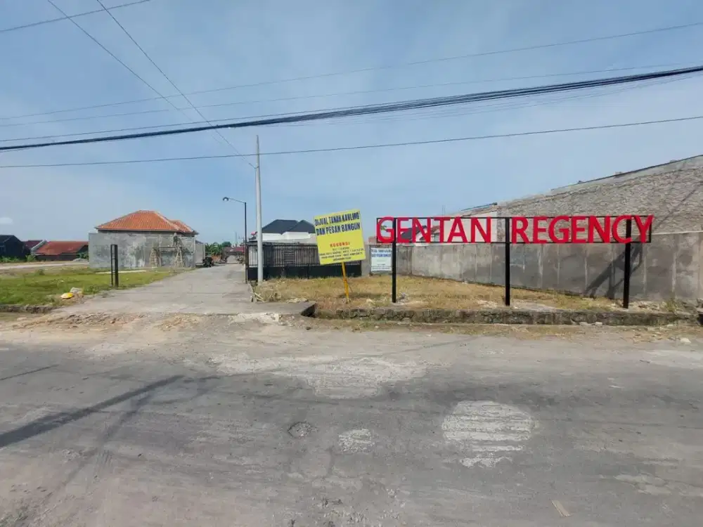 tanah kavlinagn paling murah di gentan termurah disolo raya dengan akses yang mudah lokasi belakang luwes gentan