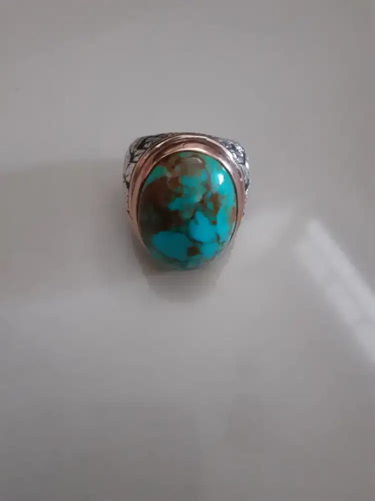 Cincin perak swasa Pirus Persia