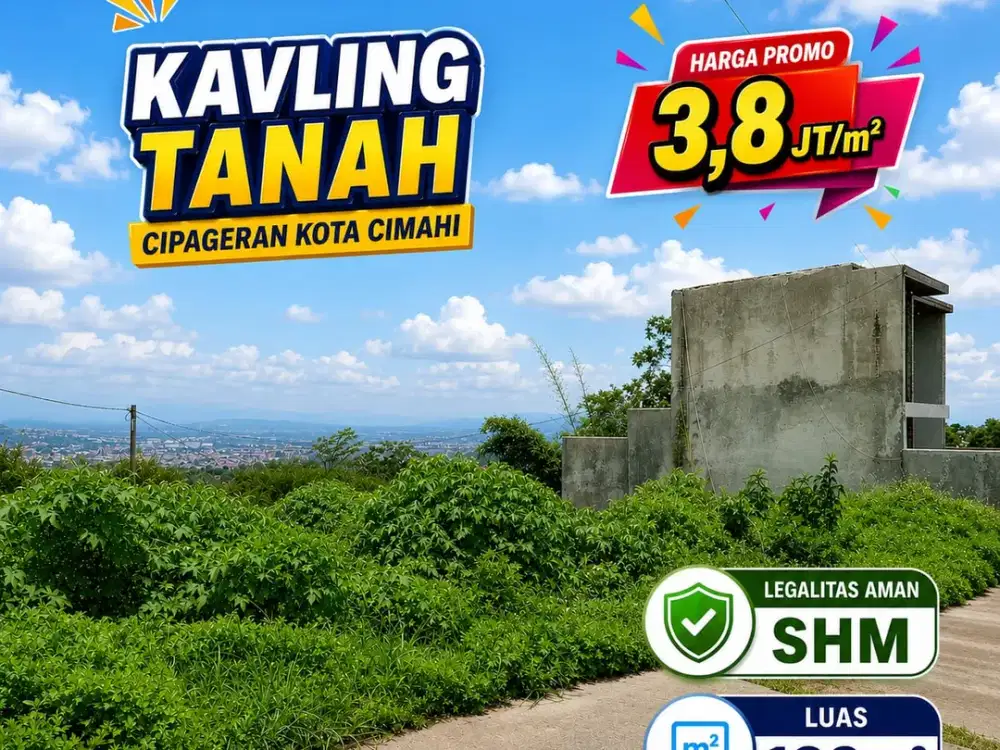 Tanah Cimahi Cipageran SHM Siap Bangun Rumah dan Cocok Investasi