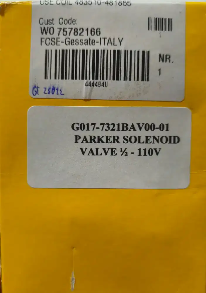 Solenoid Valve ukuran 1/2 (Tegangan : 110 Volt)
heavy duty