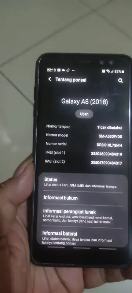 samsung a8 2018 4/32 second normal
