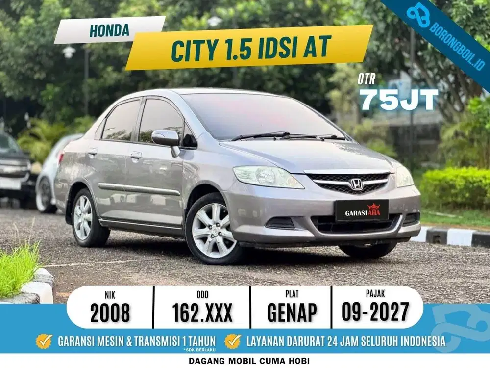 [TERMURAH75] Sedan Honda City IDSI AT 2008 Abu-Abu