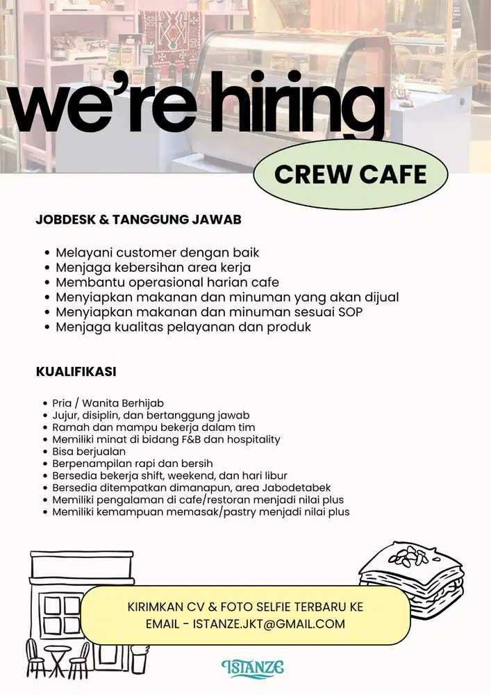 Lowongan Kerja Crew Cafe – Istanze Cafe