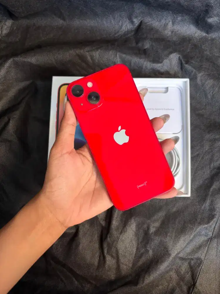 JUAL MURH IPHONE 14 128GB RED IBOX FULLSET LECET PEMAKAIAN RINGAN