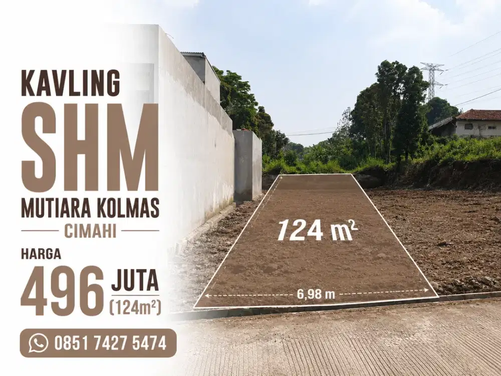 Kavling SHM 124 m² Mutiara Kolmas Cimahi Utara Siap Bangun