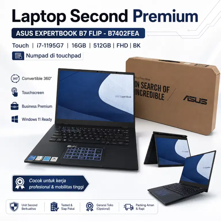 ASUS EXPERTBOOK B7 FLIP B7402FEA [FHD Touch | i7-1195G7 | 16GB/512GB]