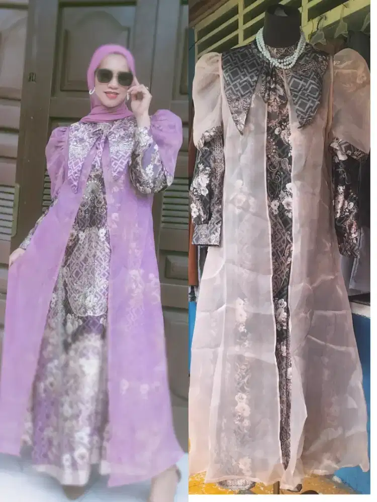 Sale gamis 2in1 outer organza
