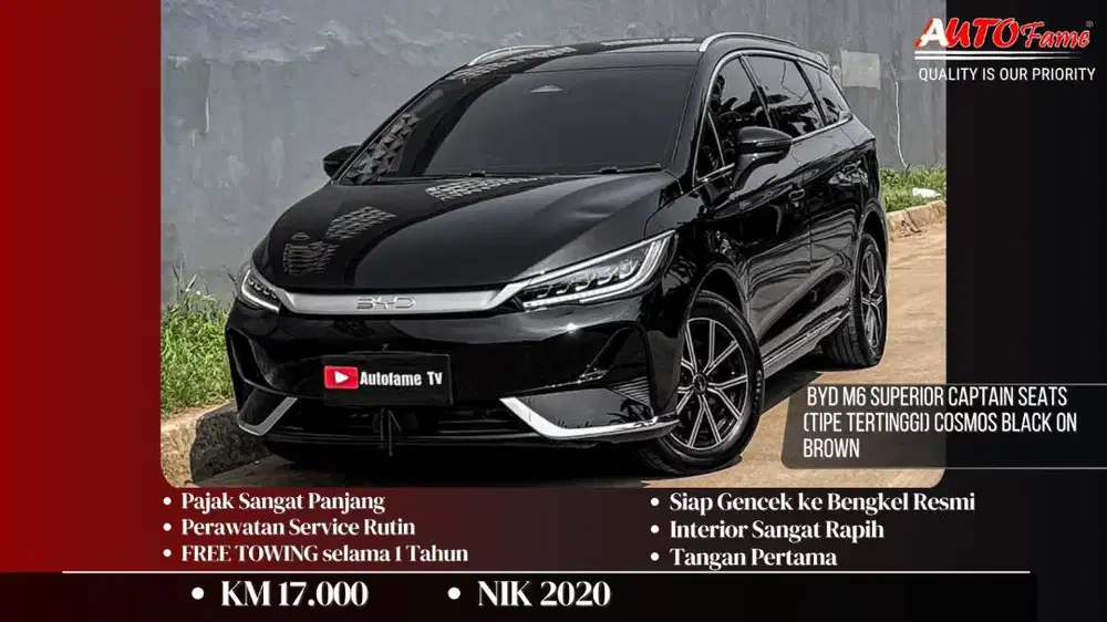 BYD M6 Superior Captain Seats (Tipe Tertinggi) Cosmos Black On Brown N