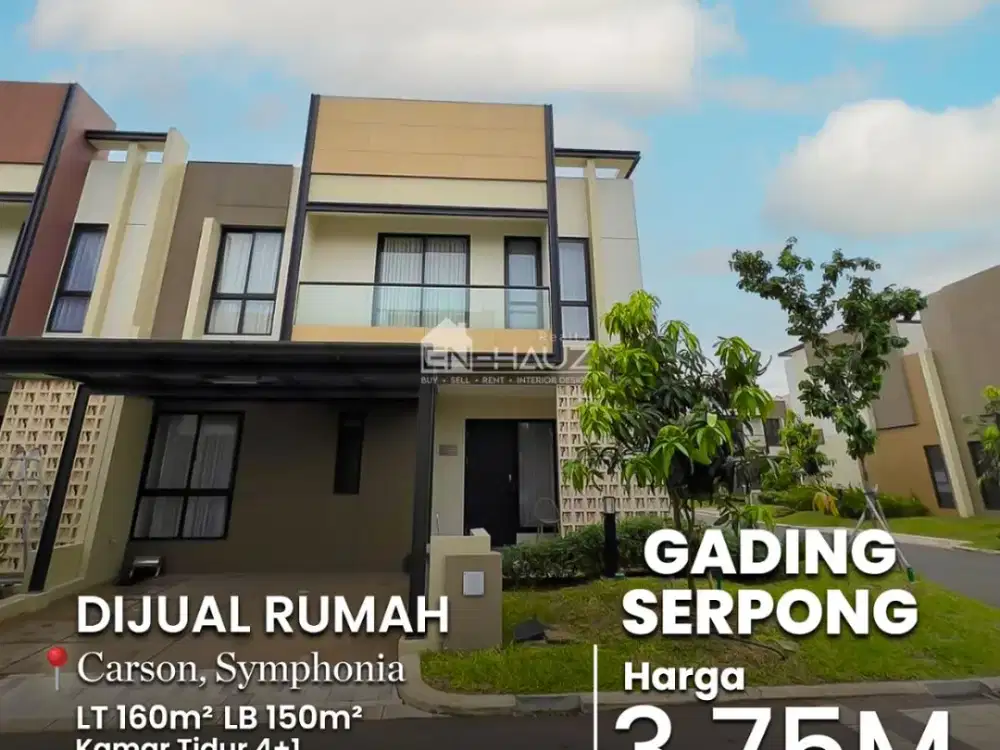(MC) DI JUAL RUMAH DI CARSON, SYMPHONIA, GADING SERPONG