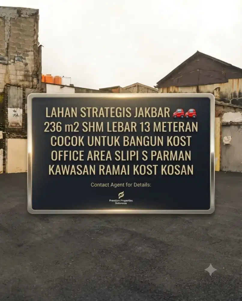 TANAH COCOK KOST KOSAN KOSTAN OFFICE AREA SLIPI S PARMAN PALMERAH