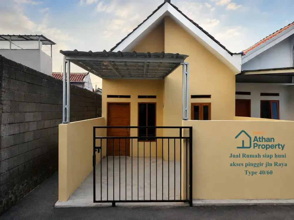 jual rumah siap huni akses pinggir jalan raya