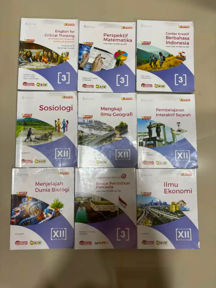 Buku bekas pakai kelas XII Tiga Serangkai PLATINUM kurikulum merdeka