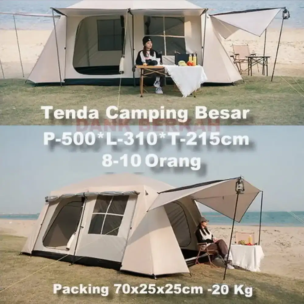 Tenda glamping kapasitas 10 orang