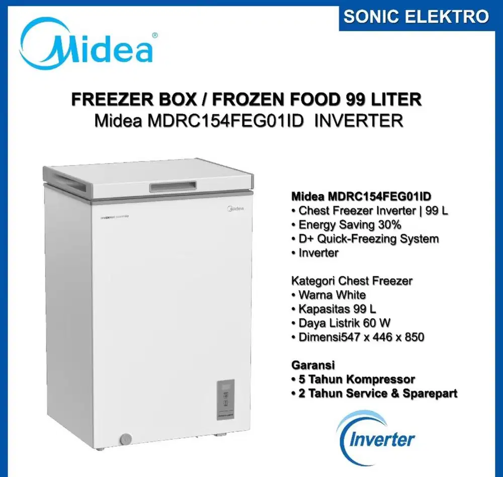freezer midea 100L