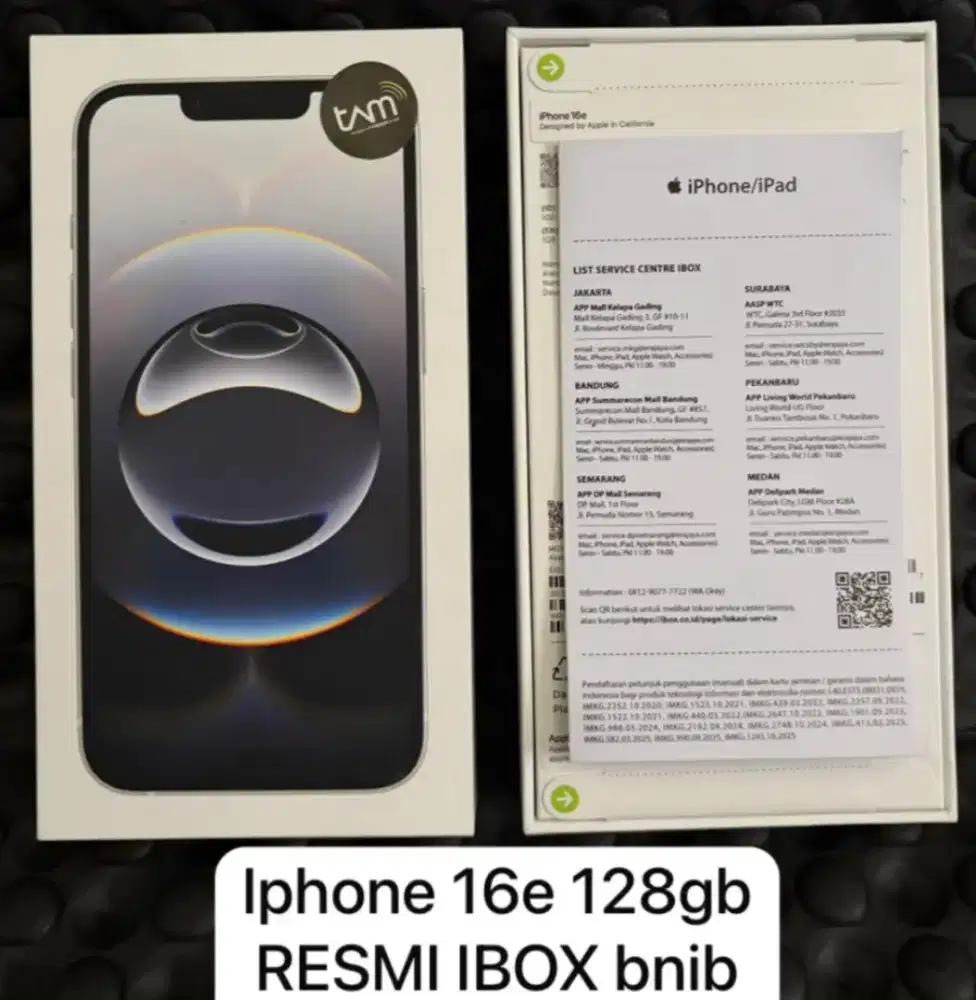 Iphone 16E 128GB Black BNIB Garansi Resmi Indonesia