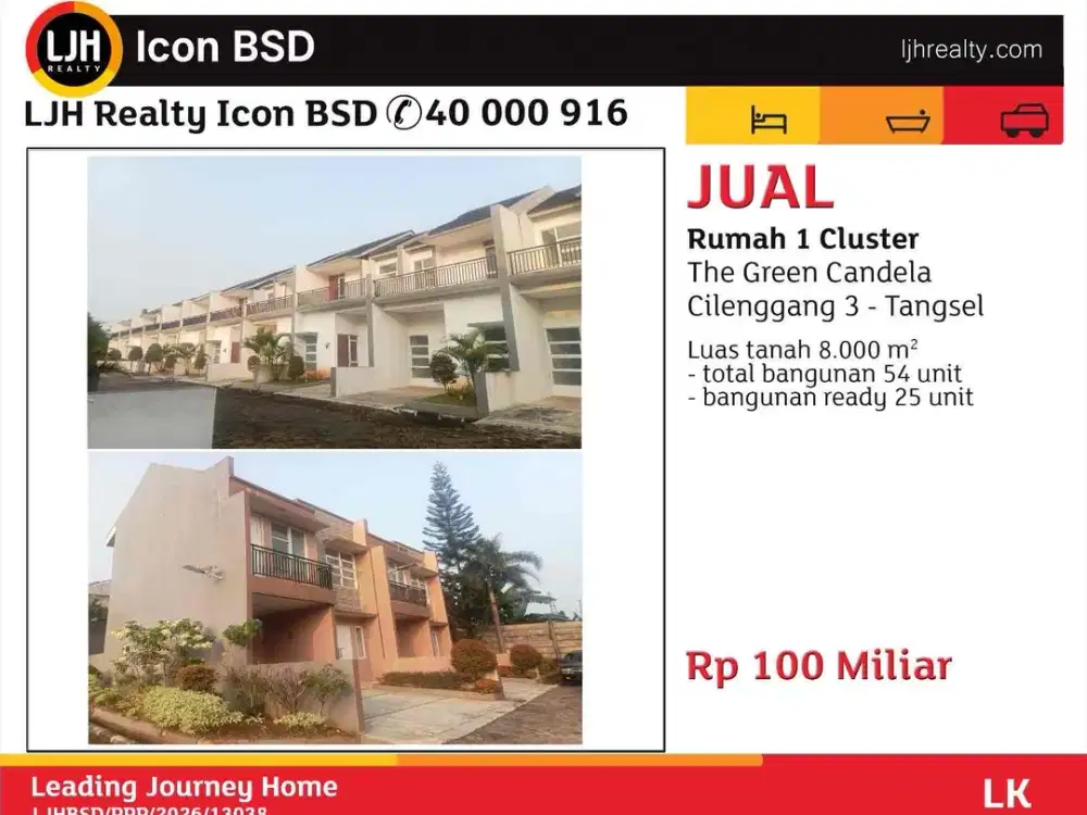 Rumah 1 cluster di cilenggang Tangsel