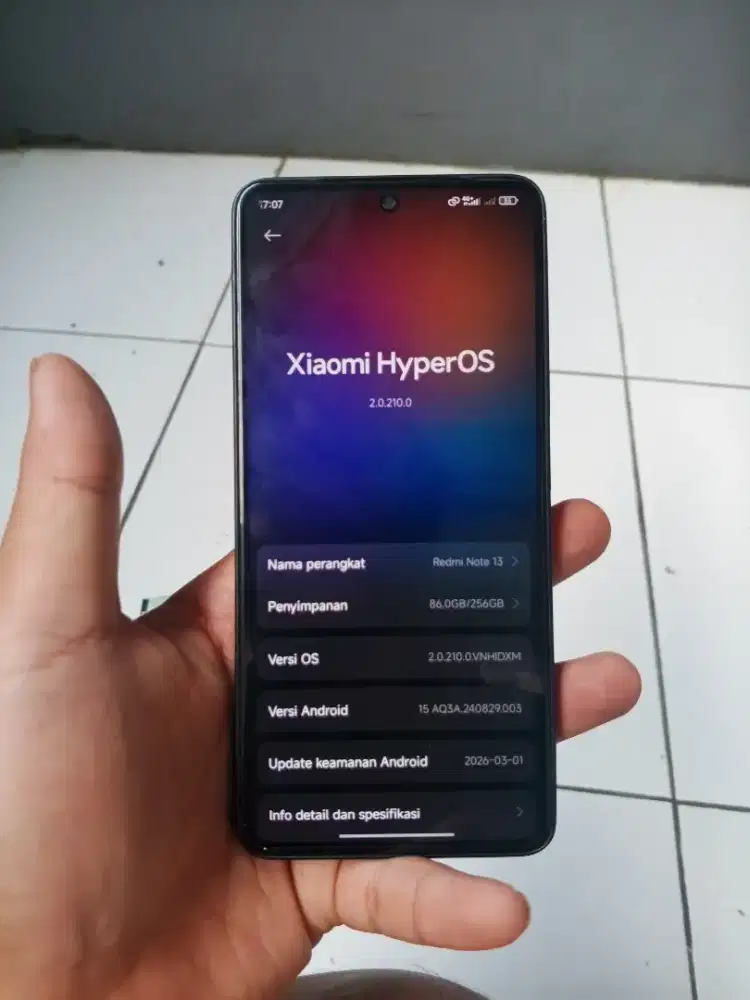 Xiaomi redmi note 13 8/256 minus pemakaian