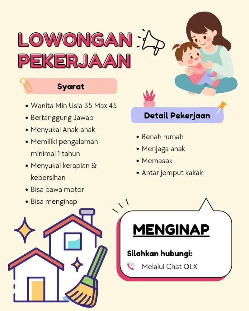 Dibutuhkan ART Menginap