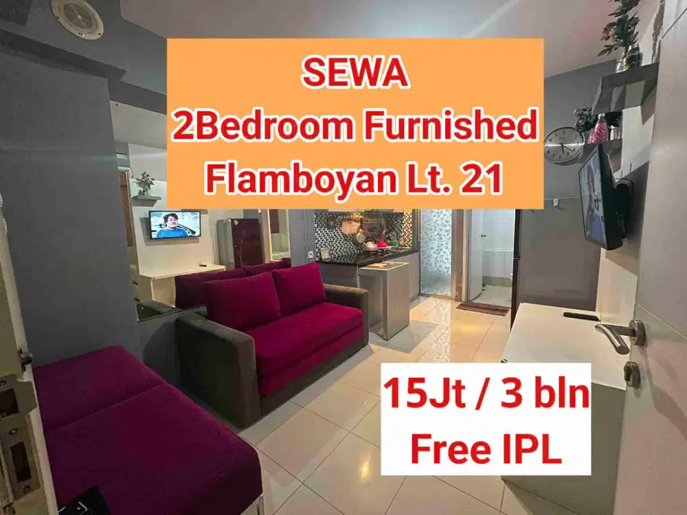 2BR Tower Flamboyan Lt. 21