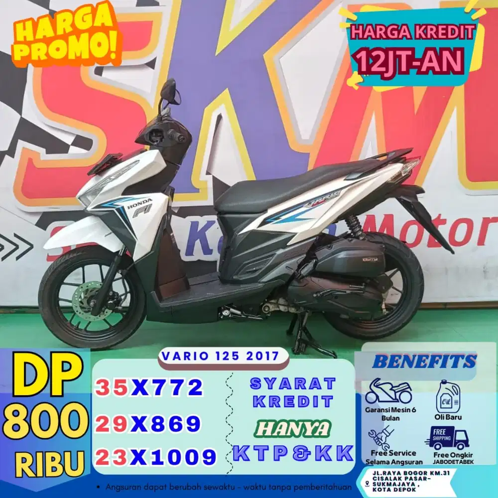 Dp 800rb kredit vario 125 2017 bergaransi