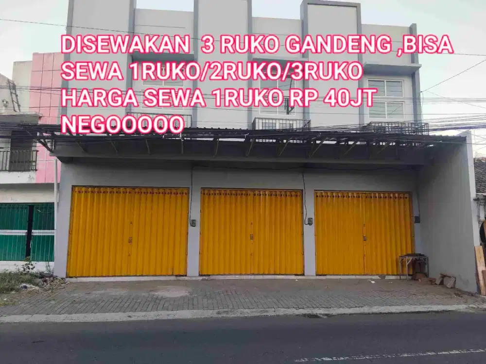Disewakan Ruko pinggir jalan kota jember
