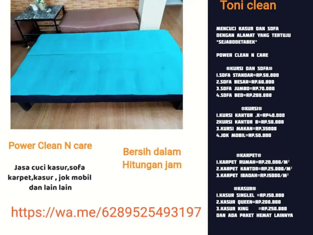 Cuci SOFA dan KASUR