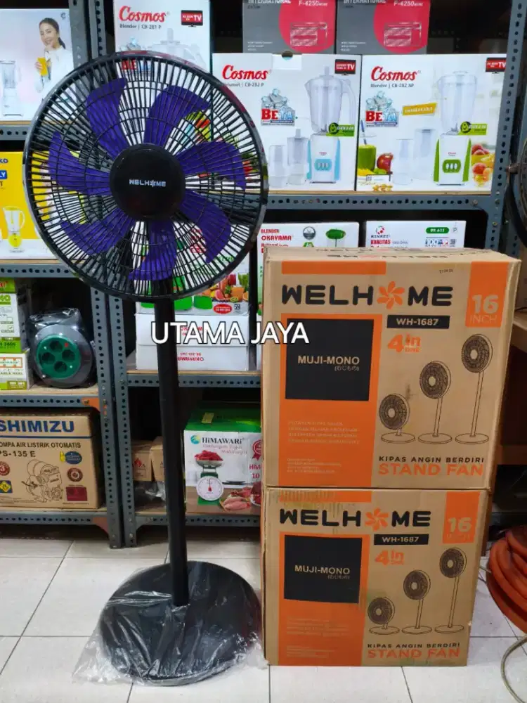 KIPAS ANGIN BERDIRI MURAH 16 WELHOME BARANG BARU