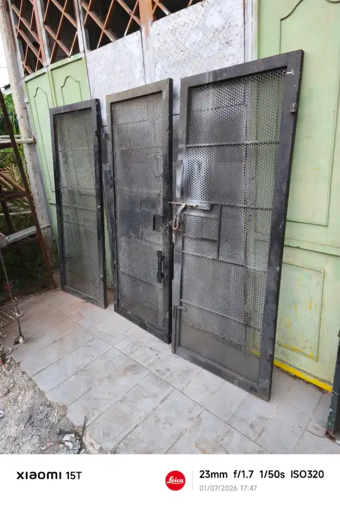 PINTU GARASI TRALIS GERBANG PAGAR PAGER GALVANIS 175x68