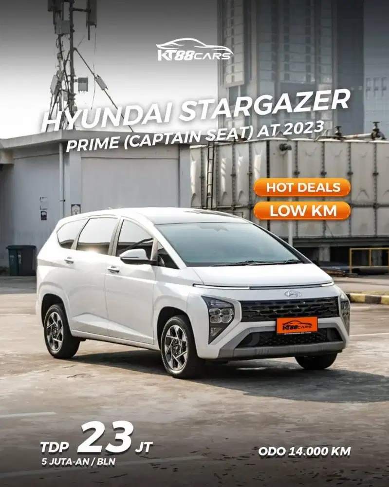 Hyundai Stargazer Prime Captain Seat AT Tahun 2023 Km14 Rb Tdp 23 Jt