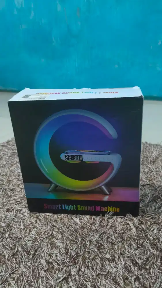 Lampu Meja Hias Kamar Tidur BIG G Aesthetic Dengan Jam Bluetooth