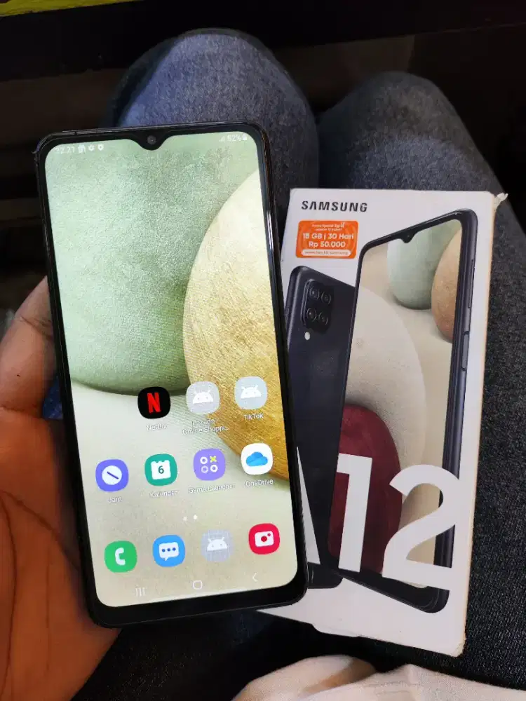 Samsung A12 6/128 Full set Nominus lecet pemakaian