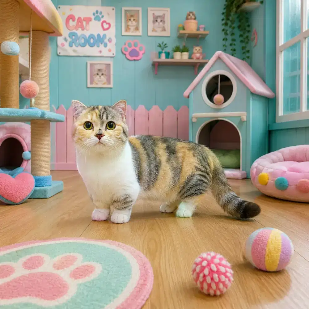 Kucing munchkin betina line bsh munchkin