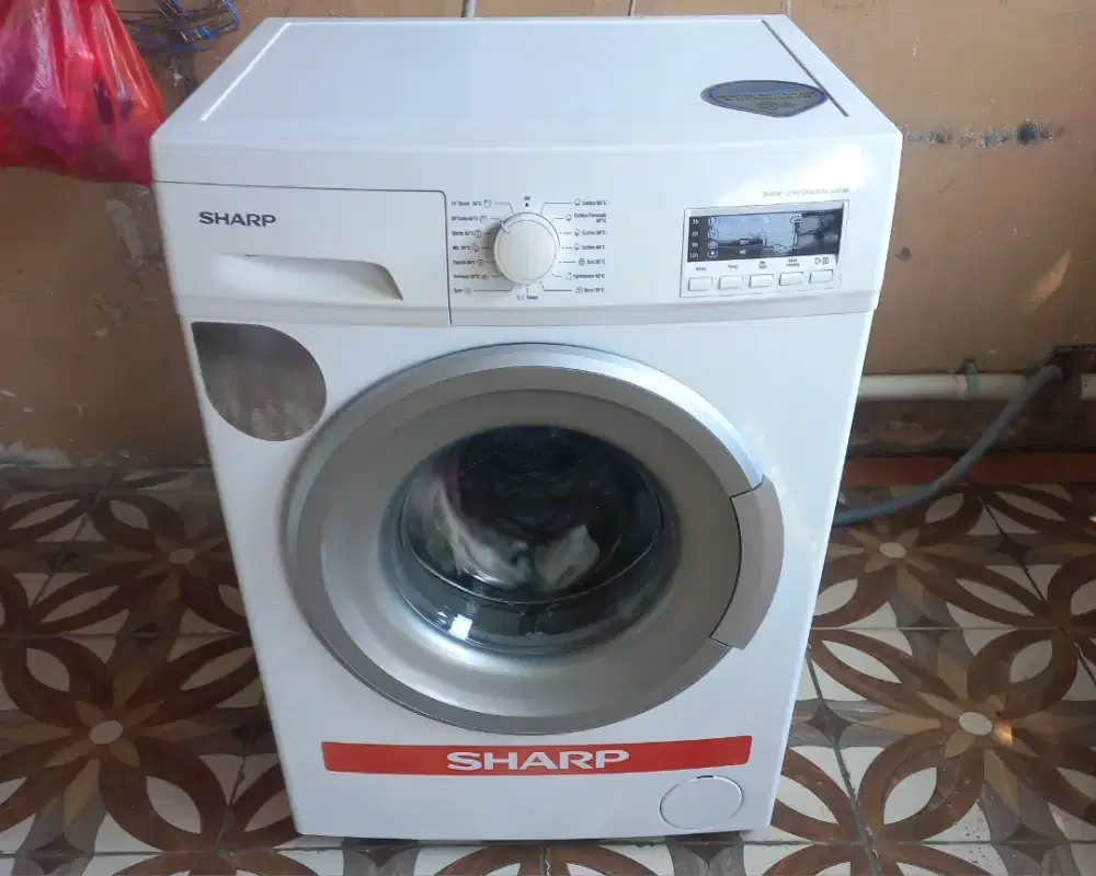 Mesin cuci sharp 8kg front loading