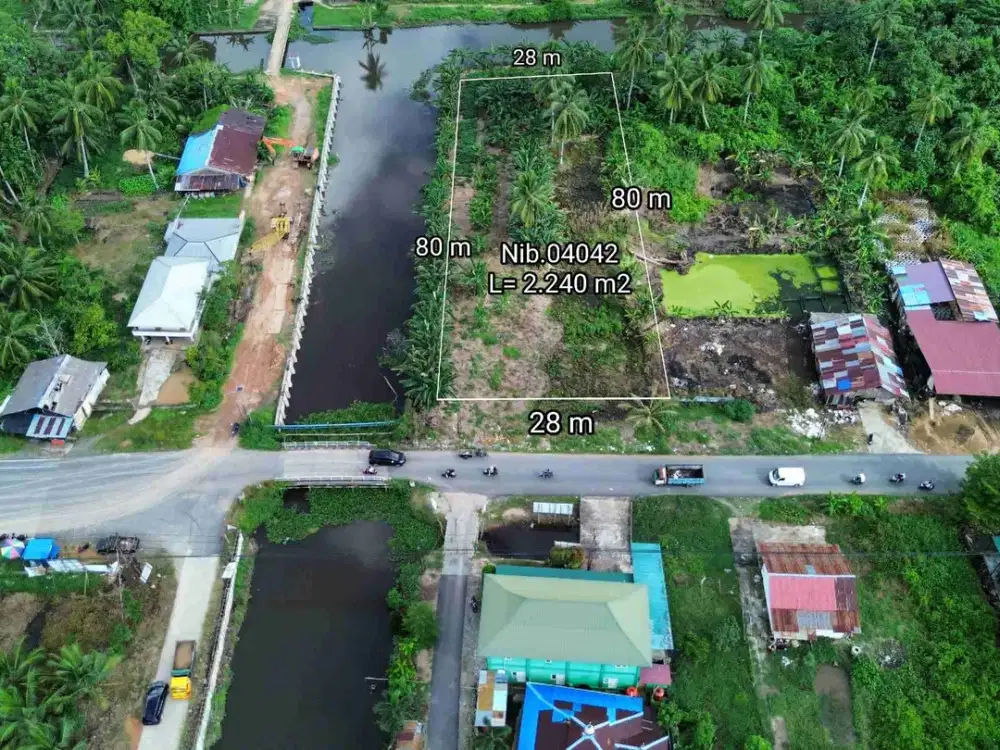 Tanah Tepi Jalan Sungai Kakap 28x80