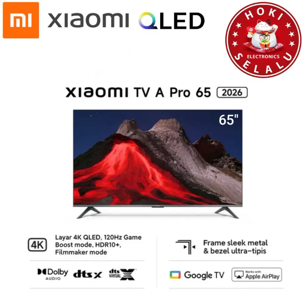 Xiaomi Smart Google TV 65 Inch A Pro 2026 QLED Quantum Dot LED Digital