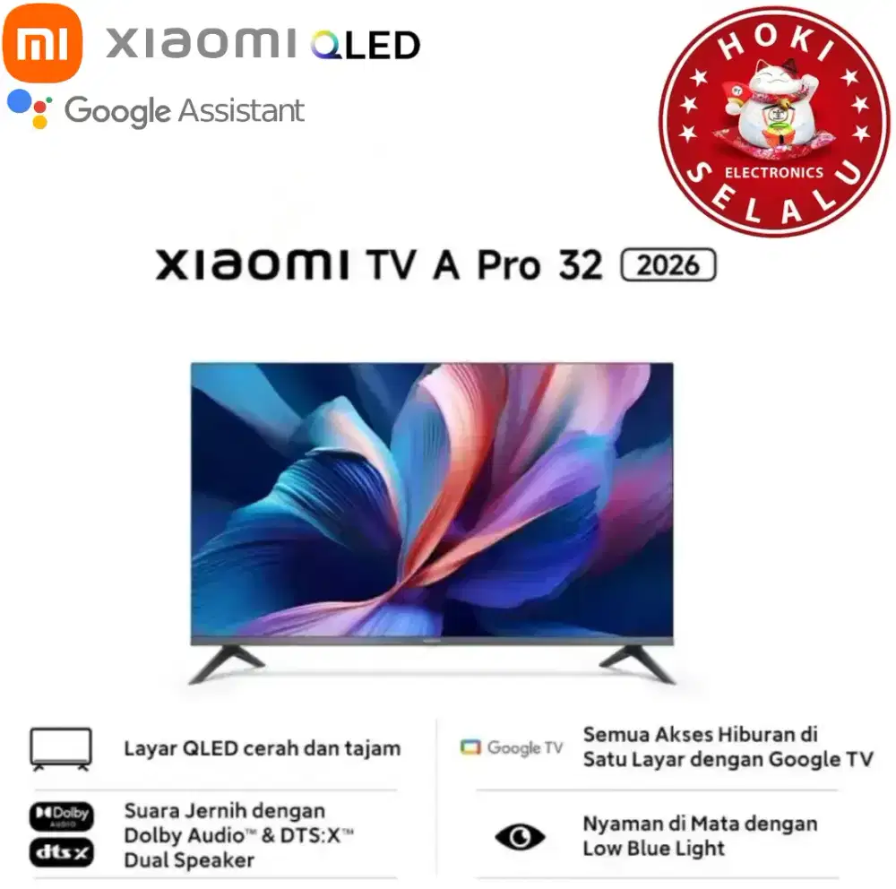Xiaomi Smart Google TV 32 Inch A Pro QLED Dolby DTS Digital Full HD TV
