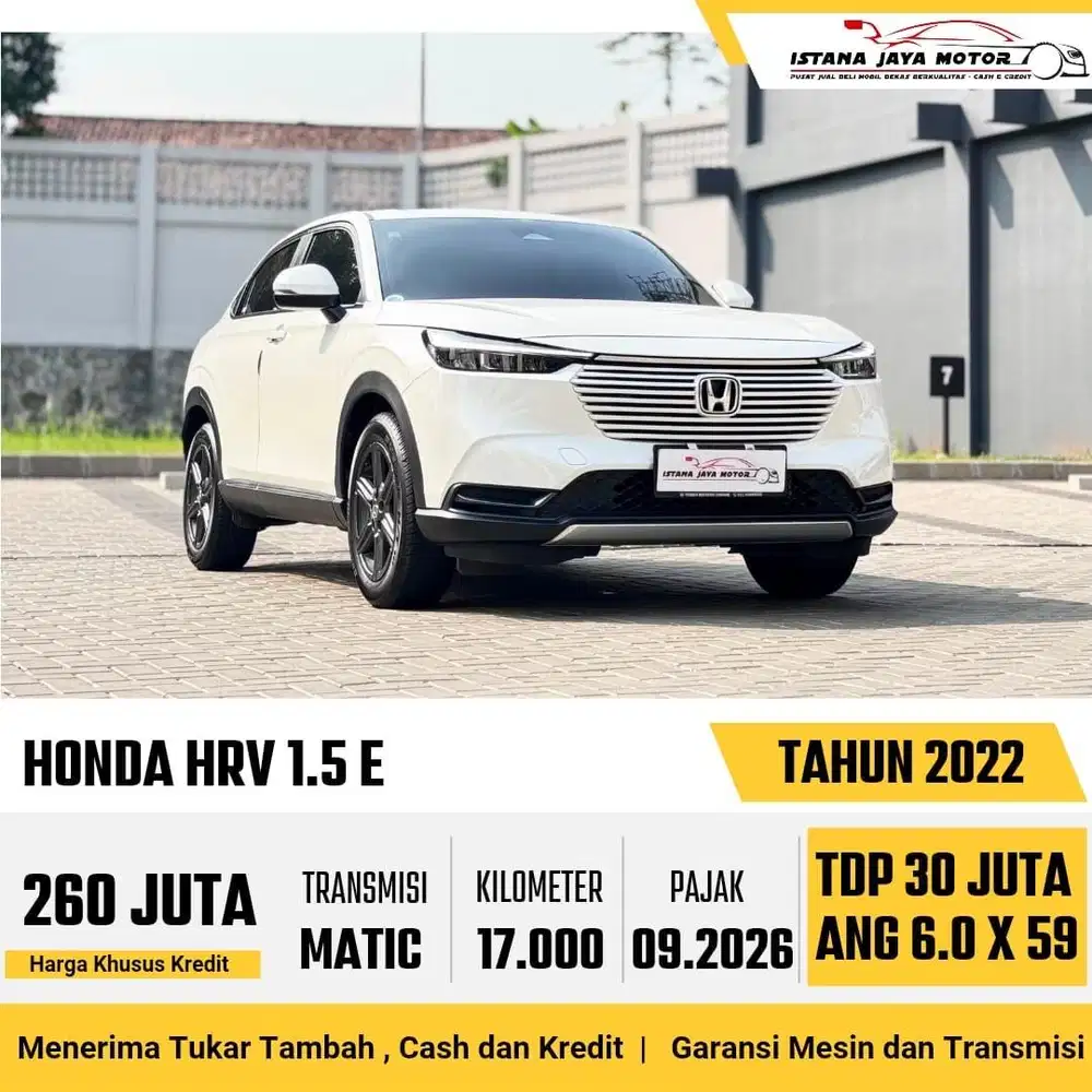 KM 17RB!! ALL NEW Honda HR-V E Automatic 2022 Putih