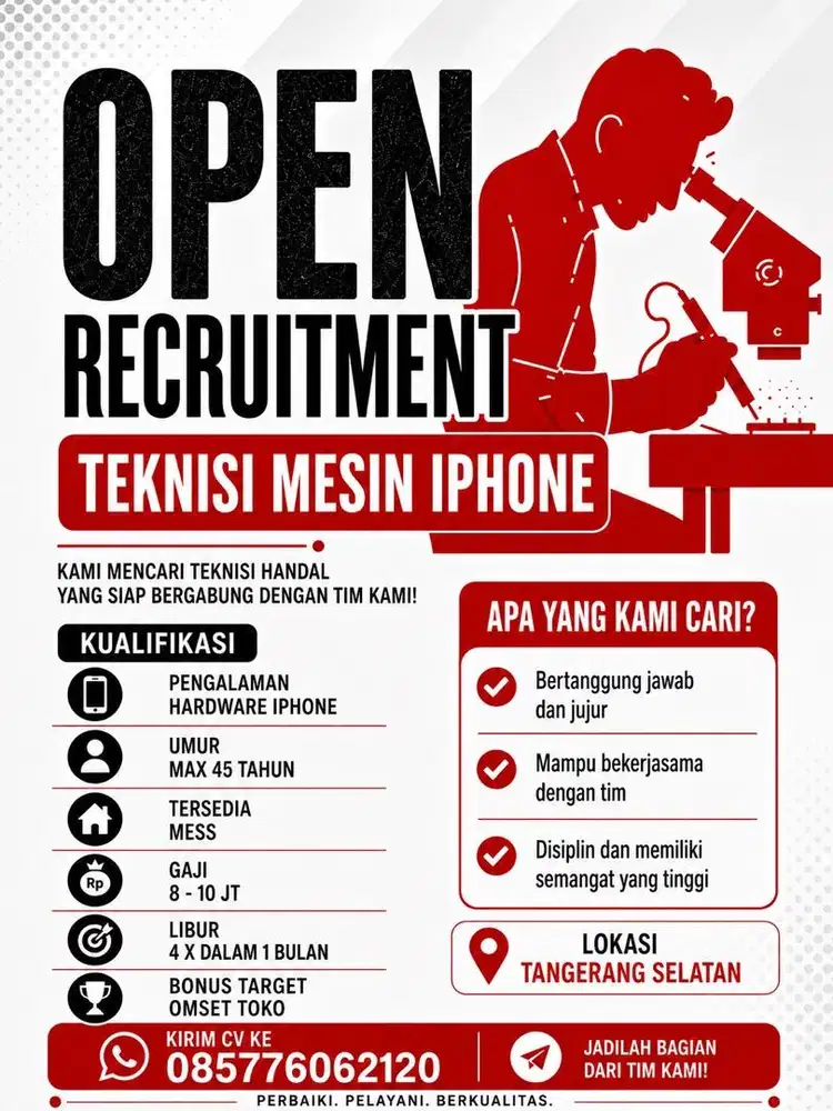 Loker Teknisi Mesin Iphone
